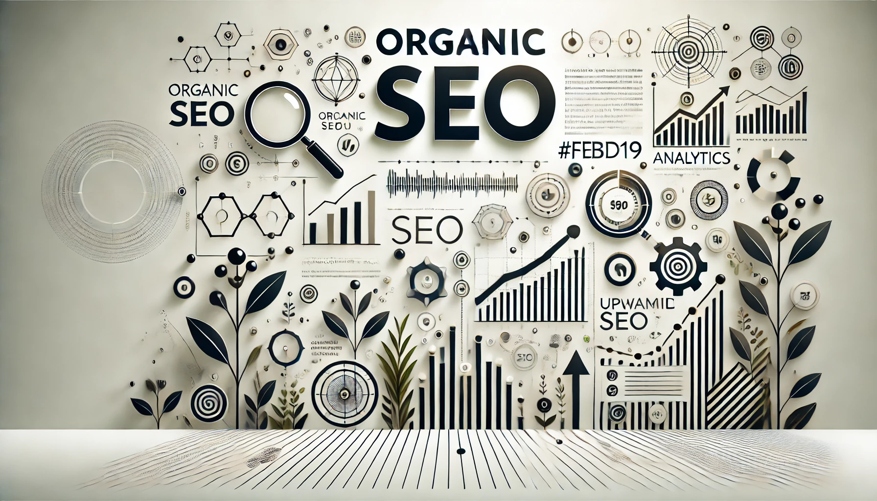 DALL·E 2024-12-26 11.37.34 - A modern and sleek horizontal background image for an 'Organic SEO' page on a website development business. The design features the text 'SEO' promine