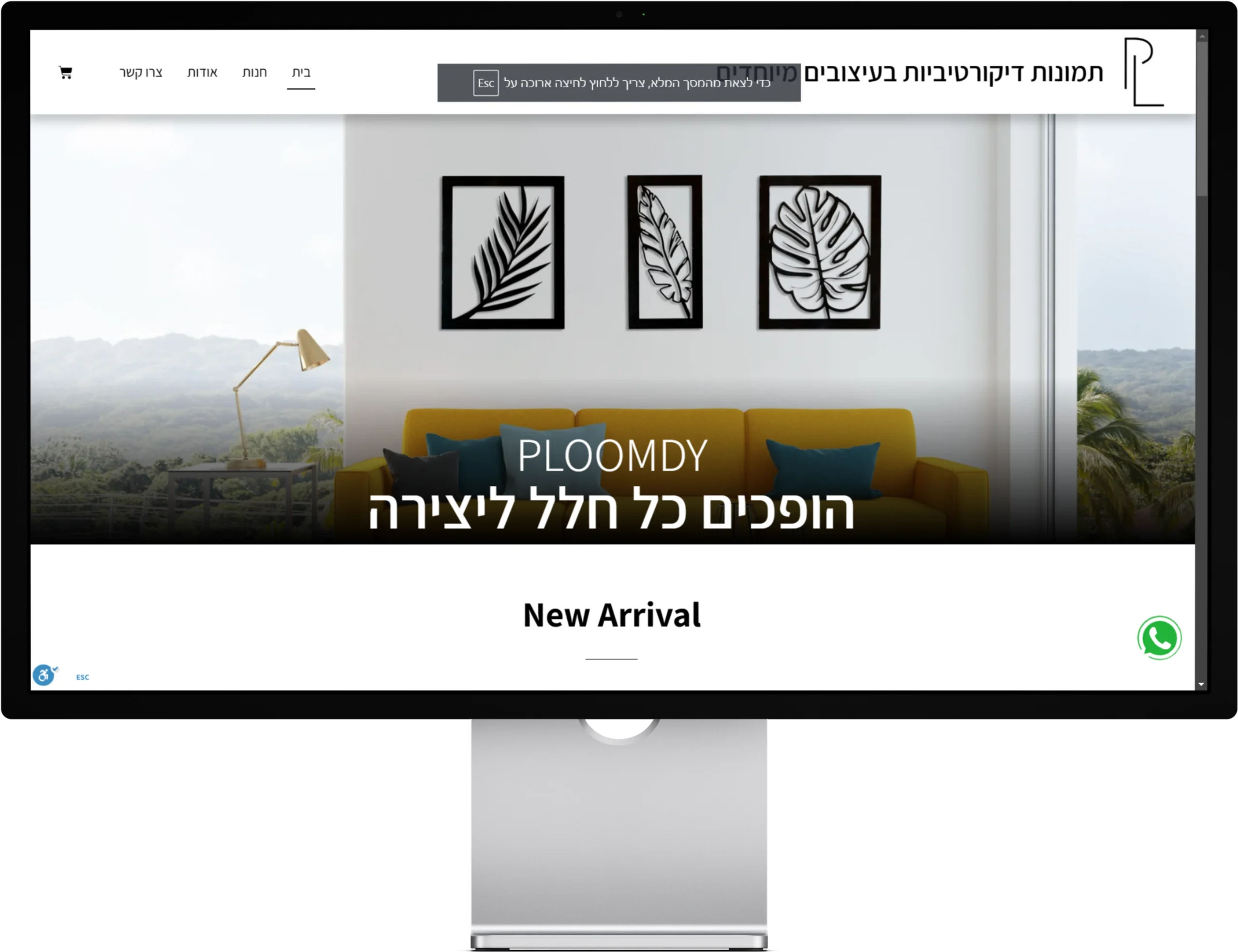 מוקאפ בניית אתר עבור ploomdy תמונות דקורטביות